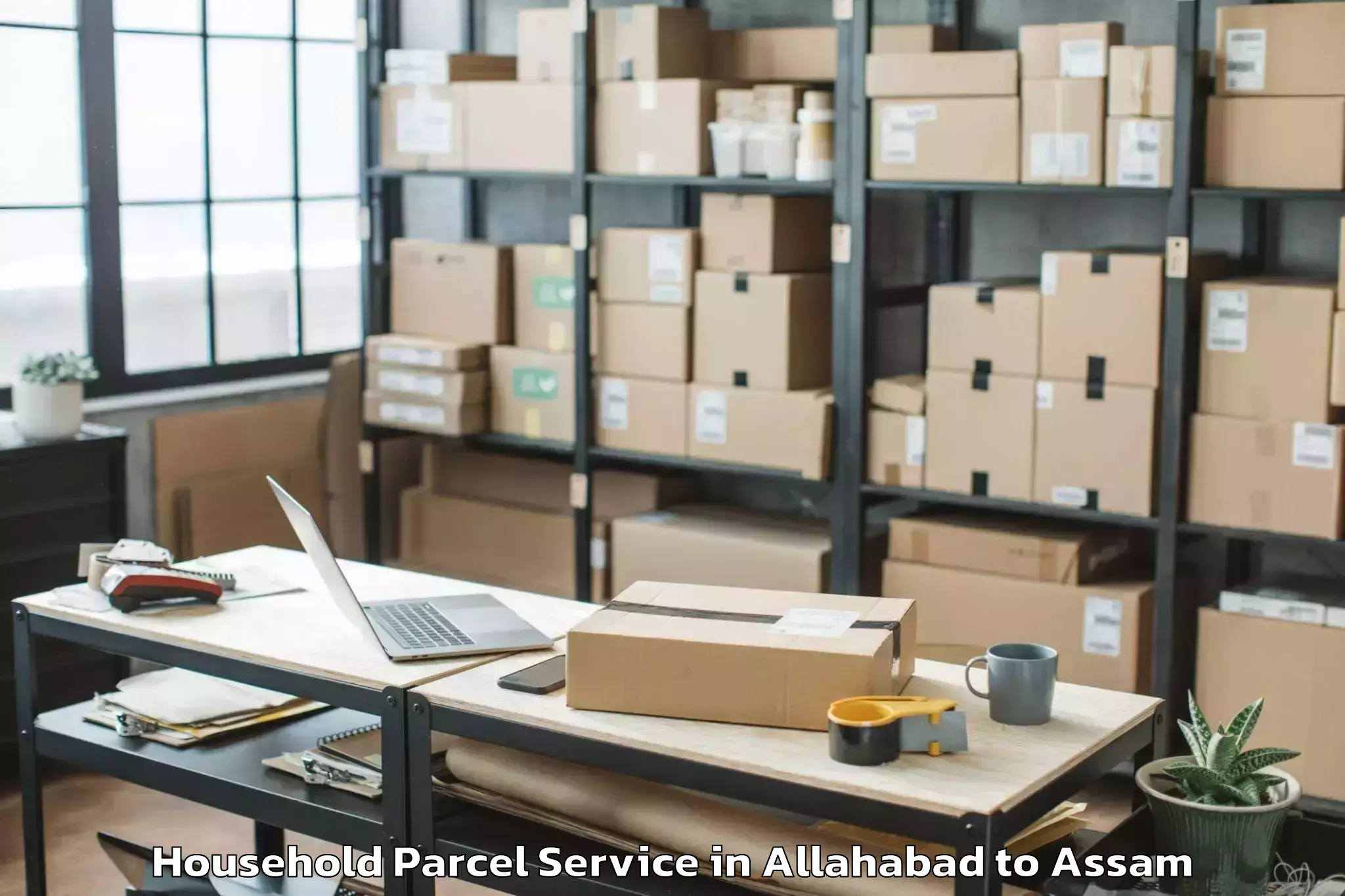 Top Allahabad to Khoirabari Household Parcel Available